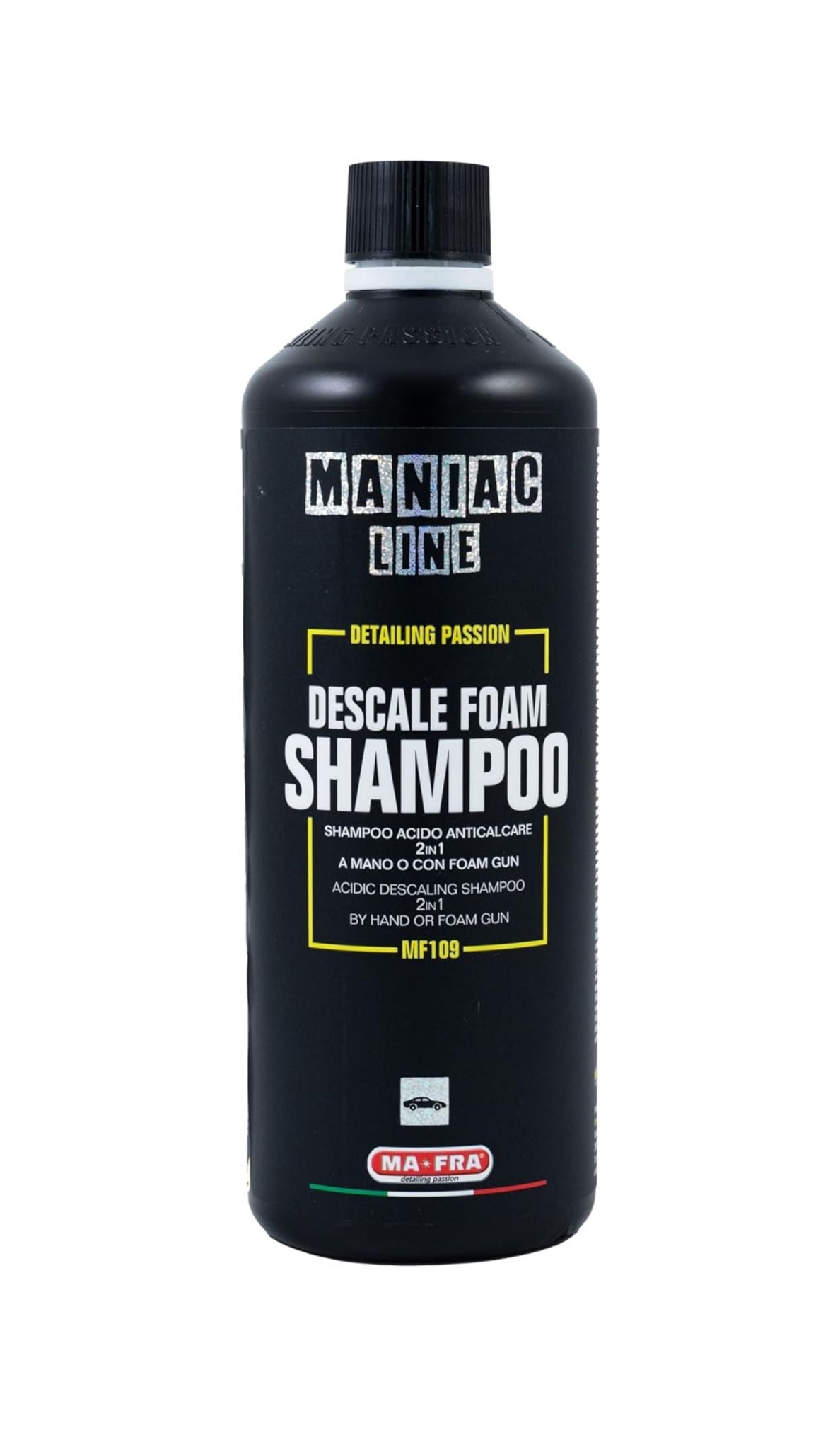 Descale foam shampoo